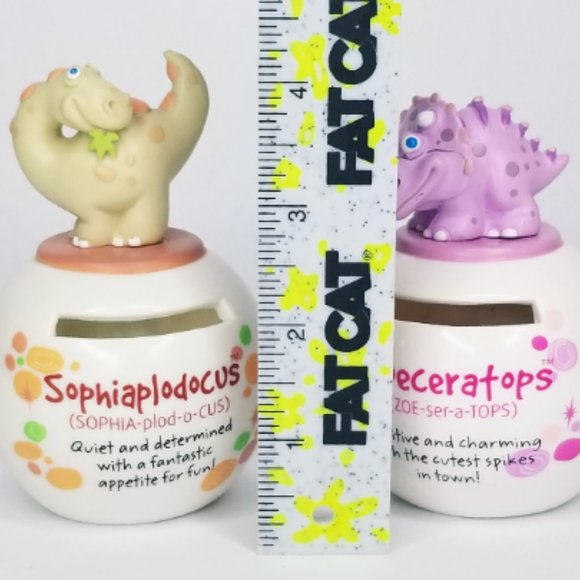 Vintage Dino Mates Money Jars Kids Dinosaur Piggy Banks - Picture 5 of 5